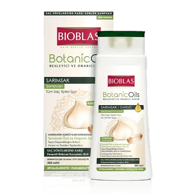 Шампоан с чесън и органични масла BIOBLAS