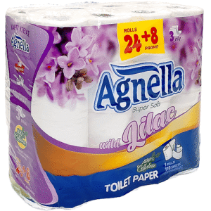 Тоалетна хартия agnella люляк 32 броя