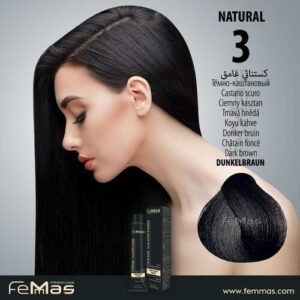 боя коса FemMas тъмно кафяво