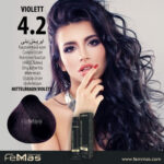 Боя за коса FemMas Кафяво с виолетов оттенък