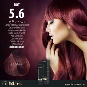 Боя за коса FemMas Светло кафяво червен