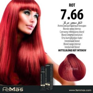 Боя за коса FemMas Наситено червено русо